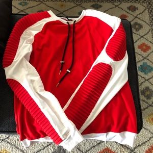 Red n white crew neck